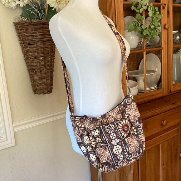 Vera Bradley Brown and Orange Crossbody Bag - Picture 15 of 15